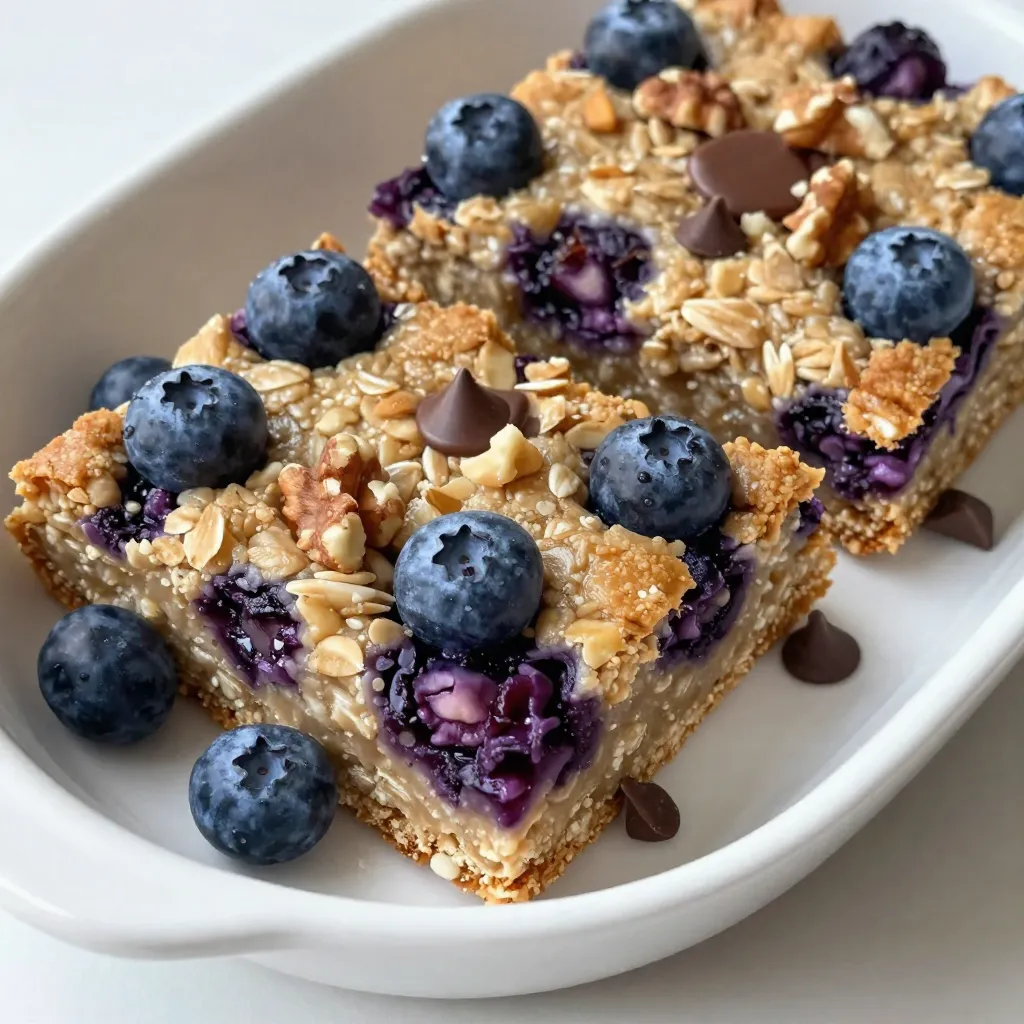 Blueberry Oatmeal Breakfast Bars Healthy and Tasty