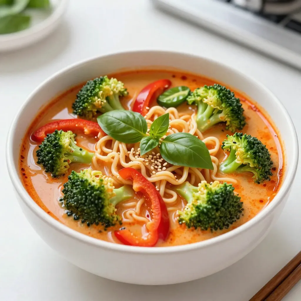 Red Curry Vegetable Ramen Flavorful Comfort Bowl