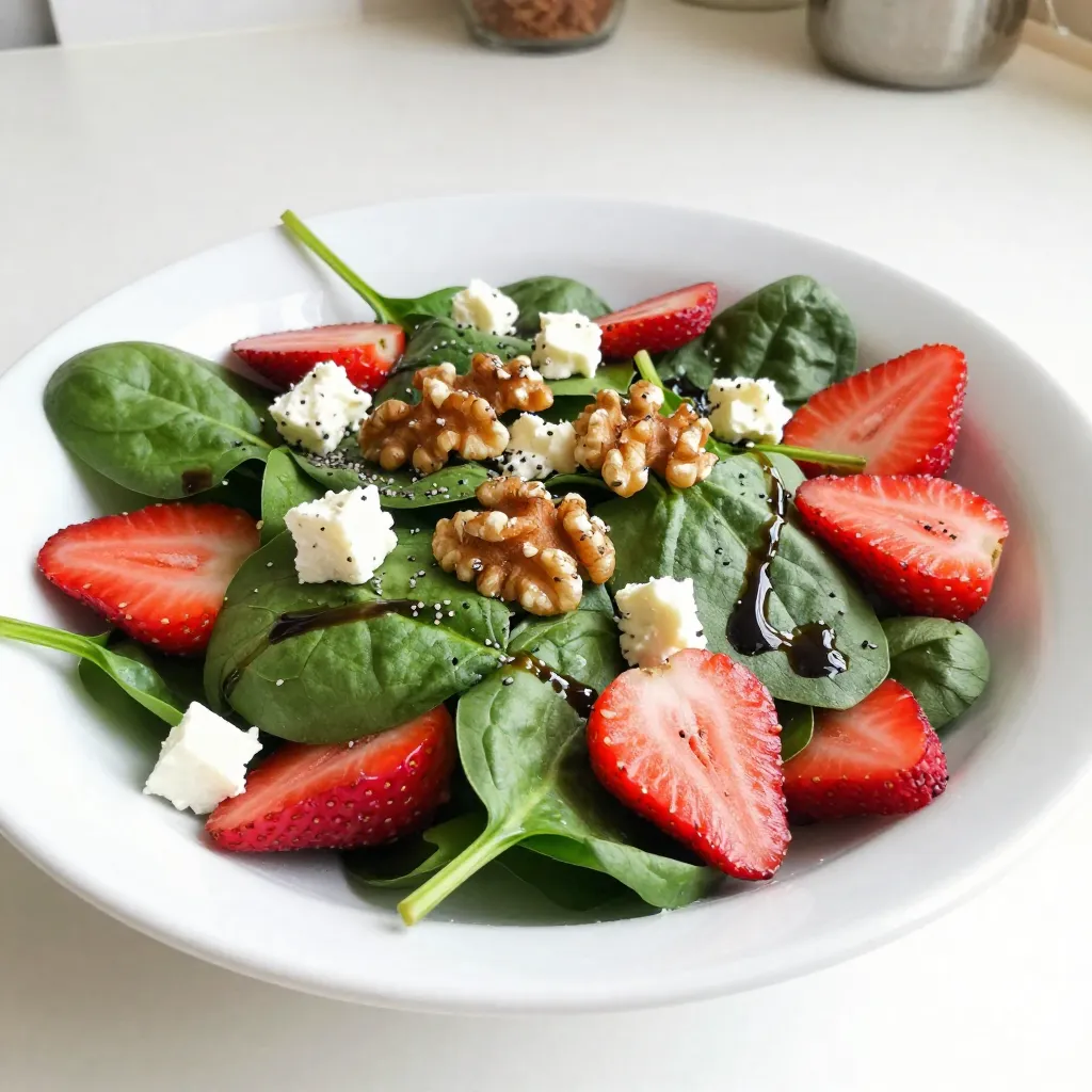 Strawberry Spinach Poppy Salad Refreshing Spring Dish