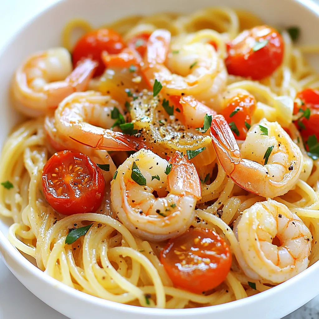 One-Pot Garlic Shrimp Pasta Quick and Tasty Dinner