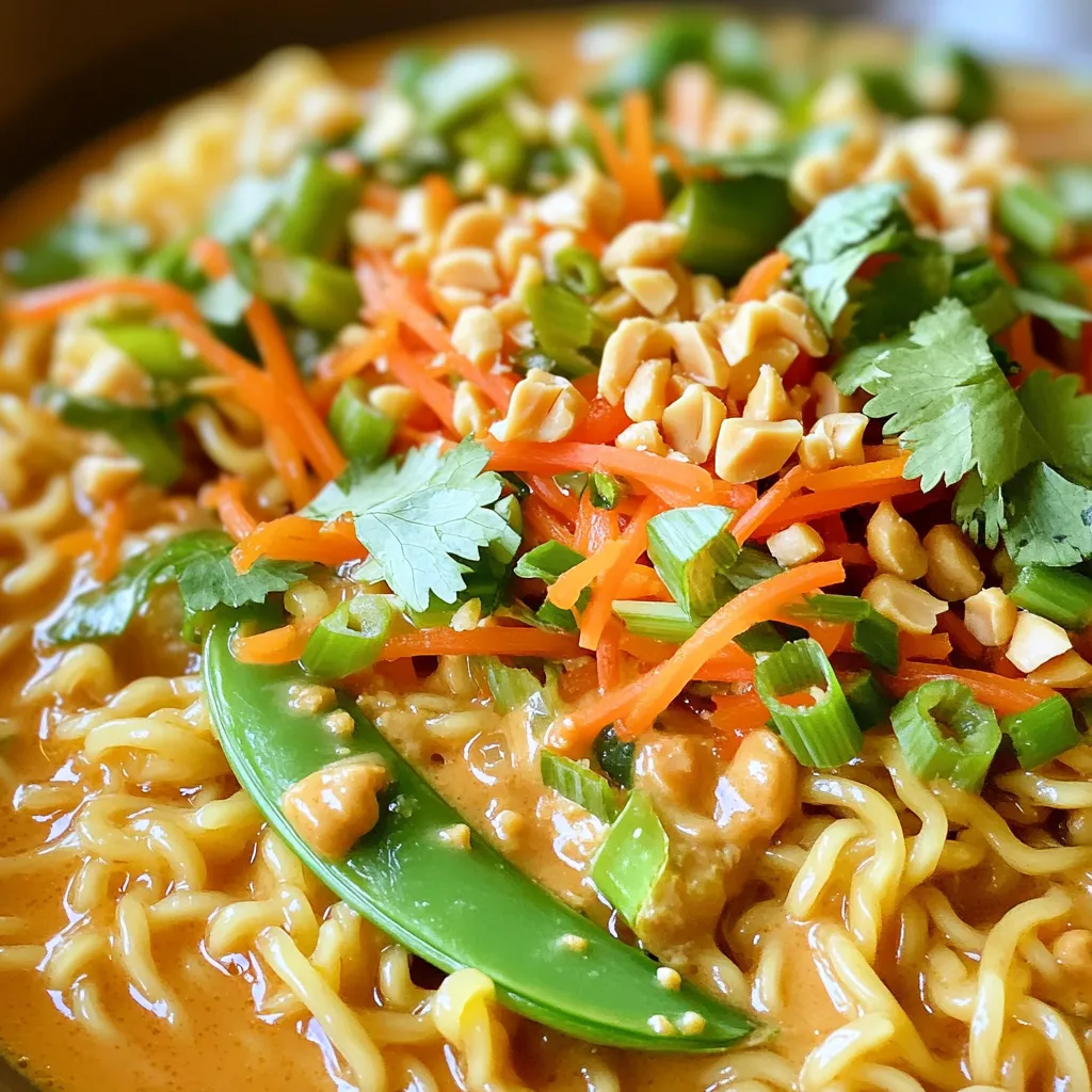 Minute Spicy Thai Peanut Ramen Quick and Easy Meal