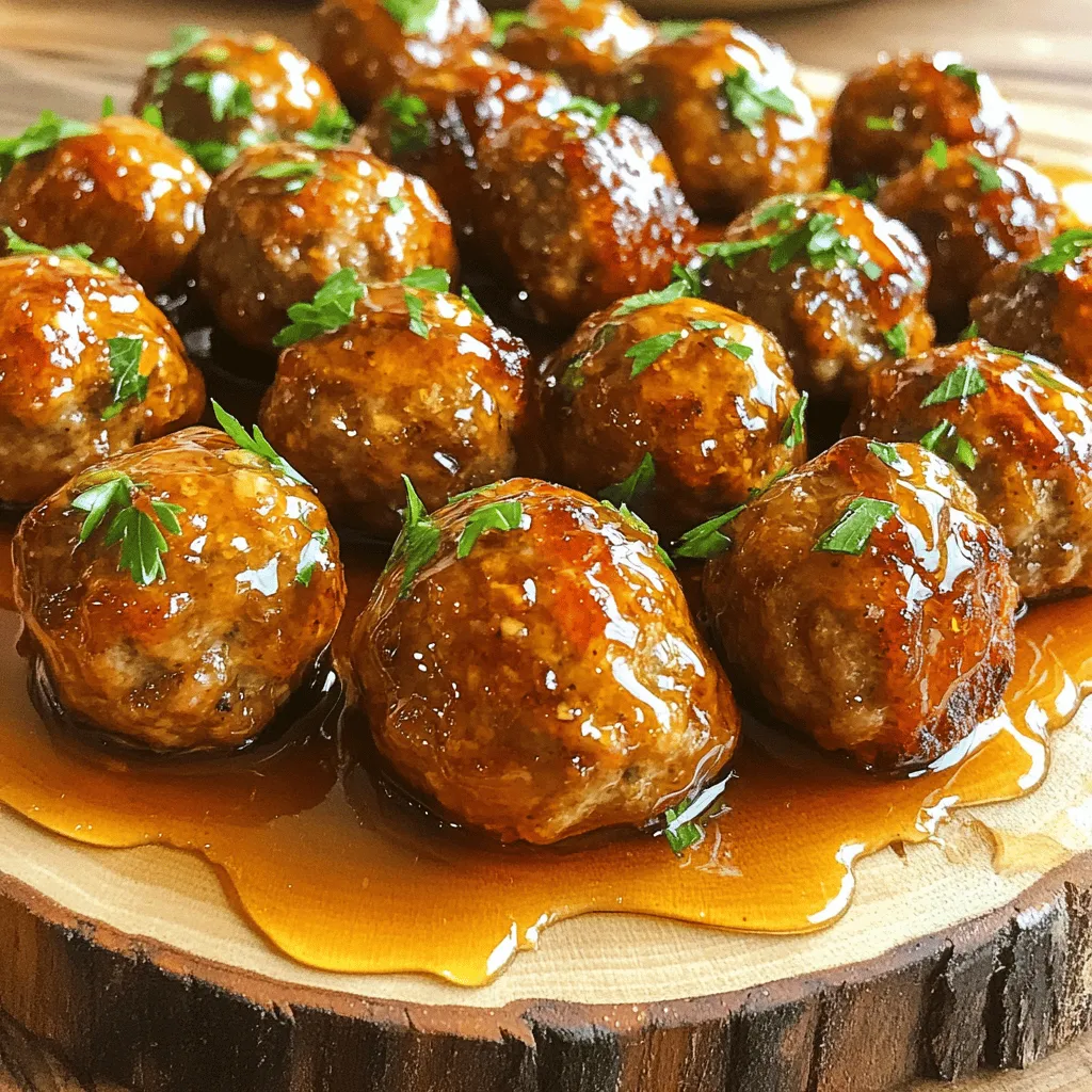 Honey Garlic Meatballs Slow Cooker Simple Recipe
