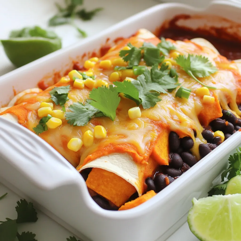 Sweet Potato Black Bean Enchiladas Flavorful Delight