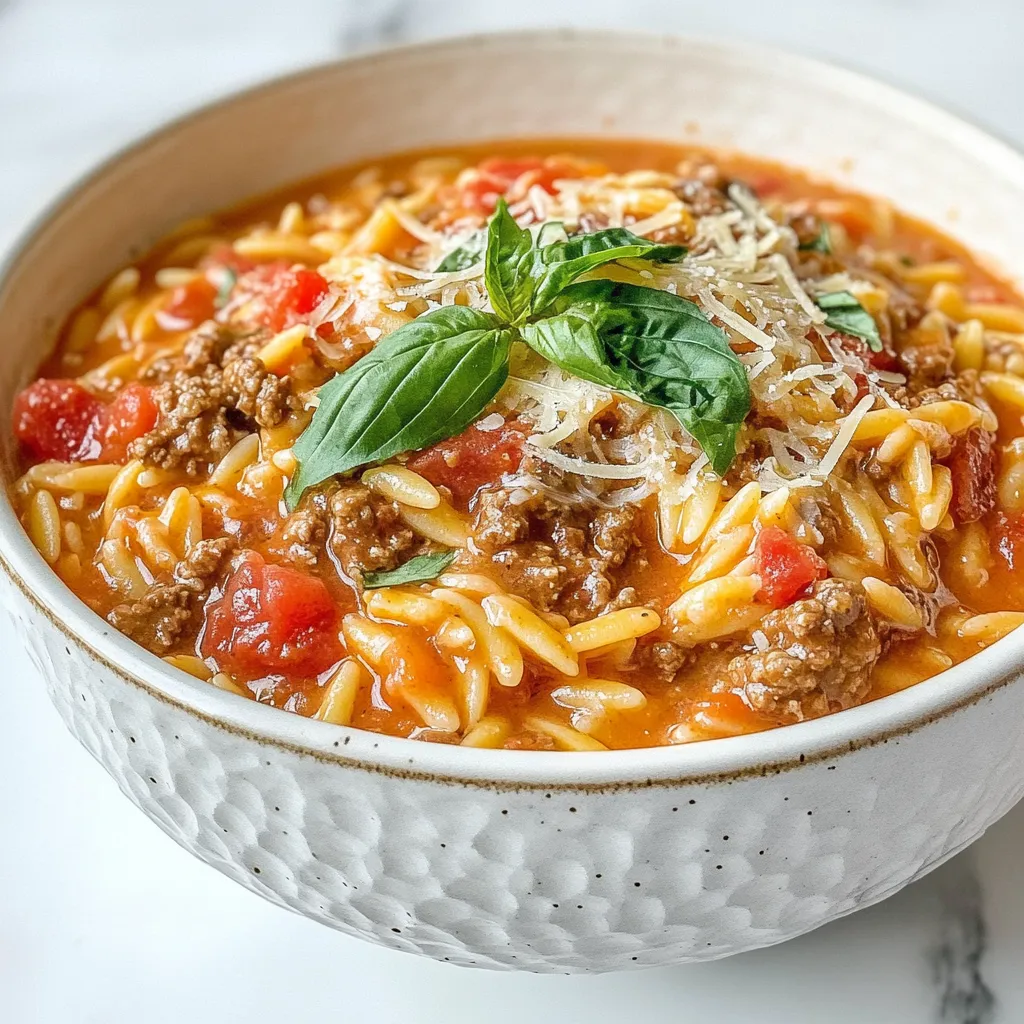 Tomato Cream Beef Orzo Flavorful Comfort Dish