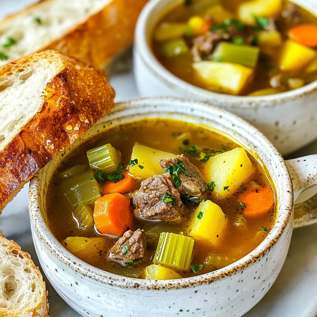 Old Fashioned Vegetable Beef Soup Hearty and Simple Dish