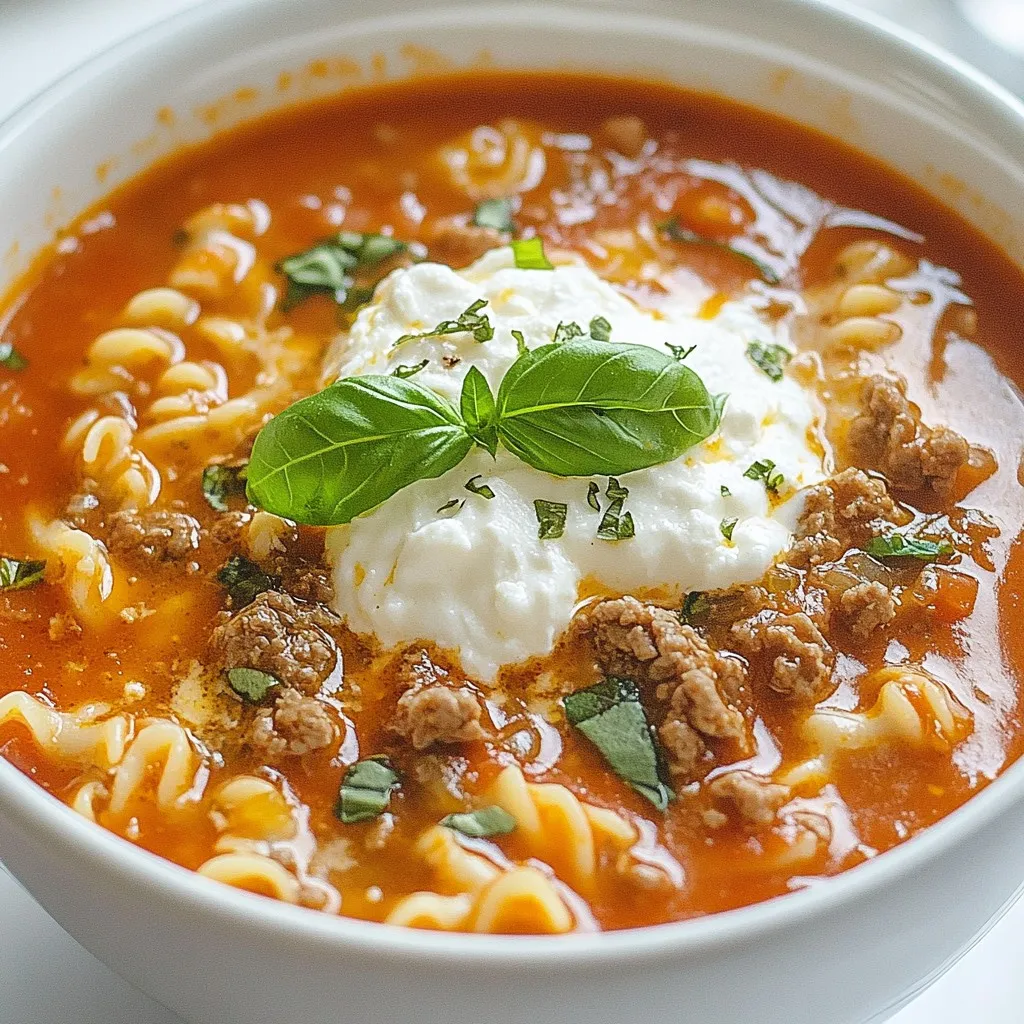 Speedy Lasagna Soup Quick and Flavorful Delight