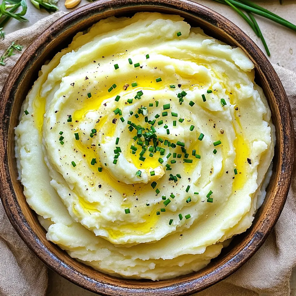 Slow Cooker Garlic Butter Mashed Potatoes Delight