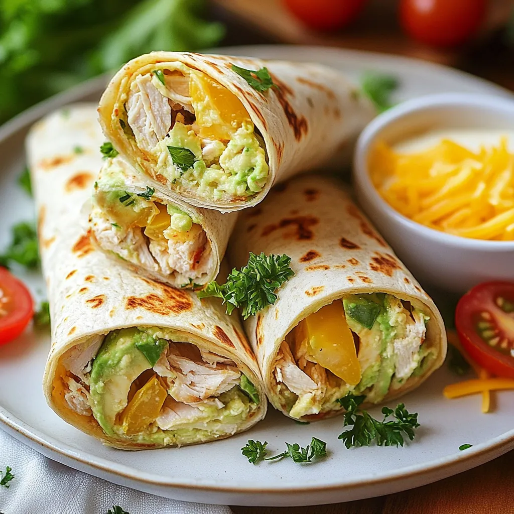 Avocado Ranch Chicken Wraps Quick and Tasty Meal