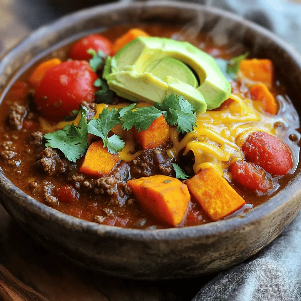 Slow Cooker Beef Sweet Potato Chili Hearty and Simple