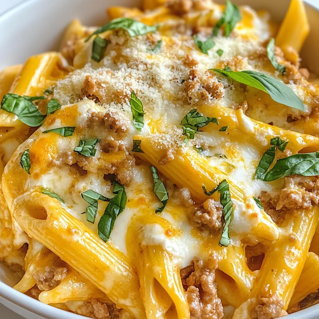 Cheesy Ground Turkey Pasta Hearty and Flavorful Meal