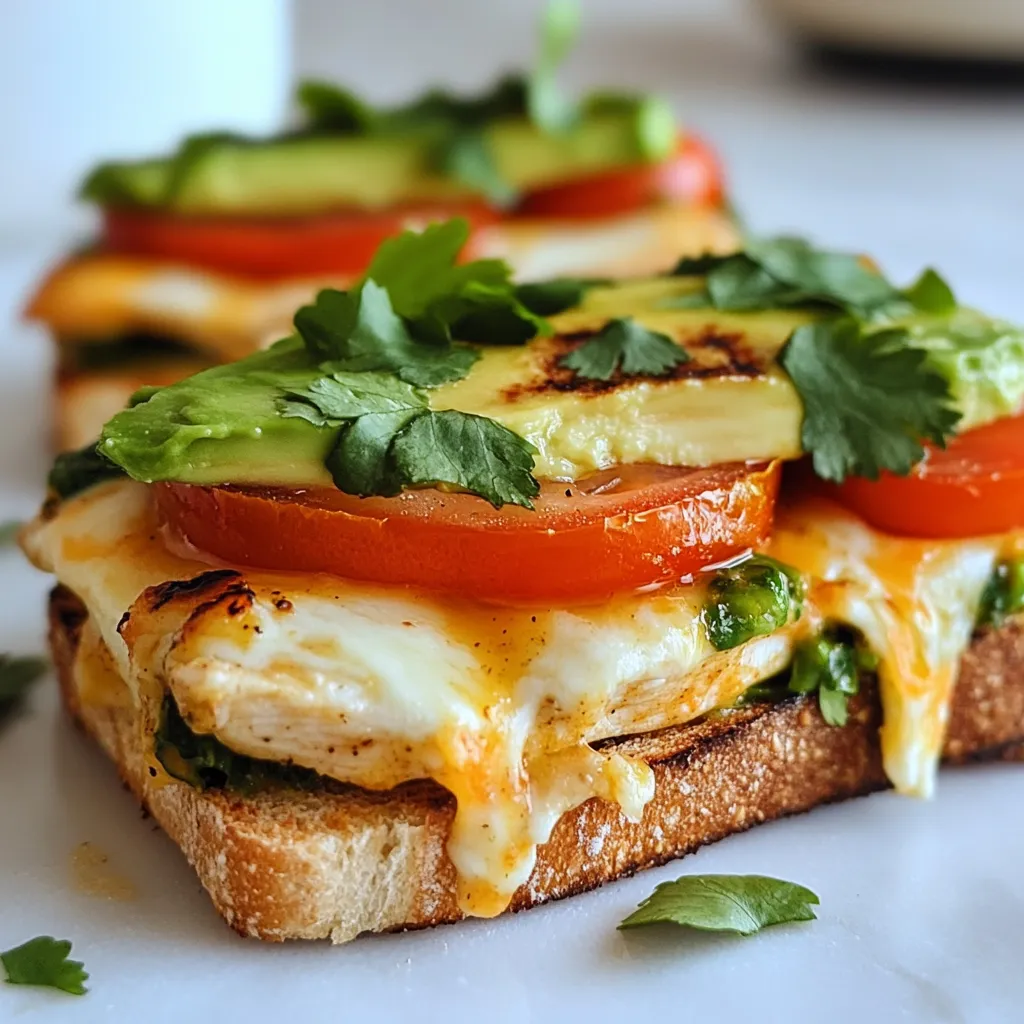 Cheesy Chicken Avocado Melt Flavorful and Simple Dish