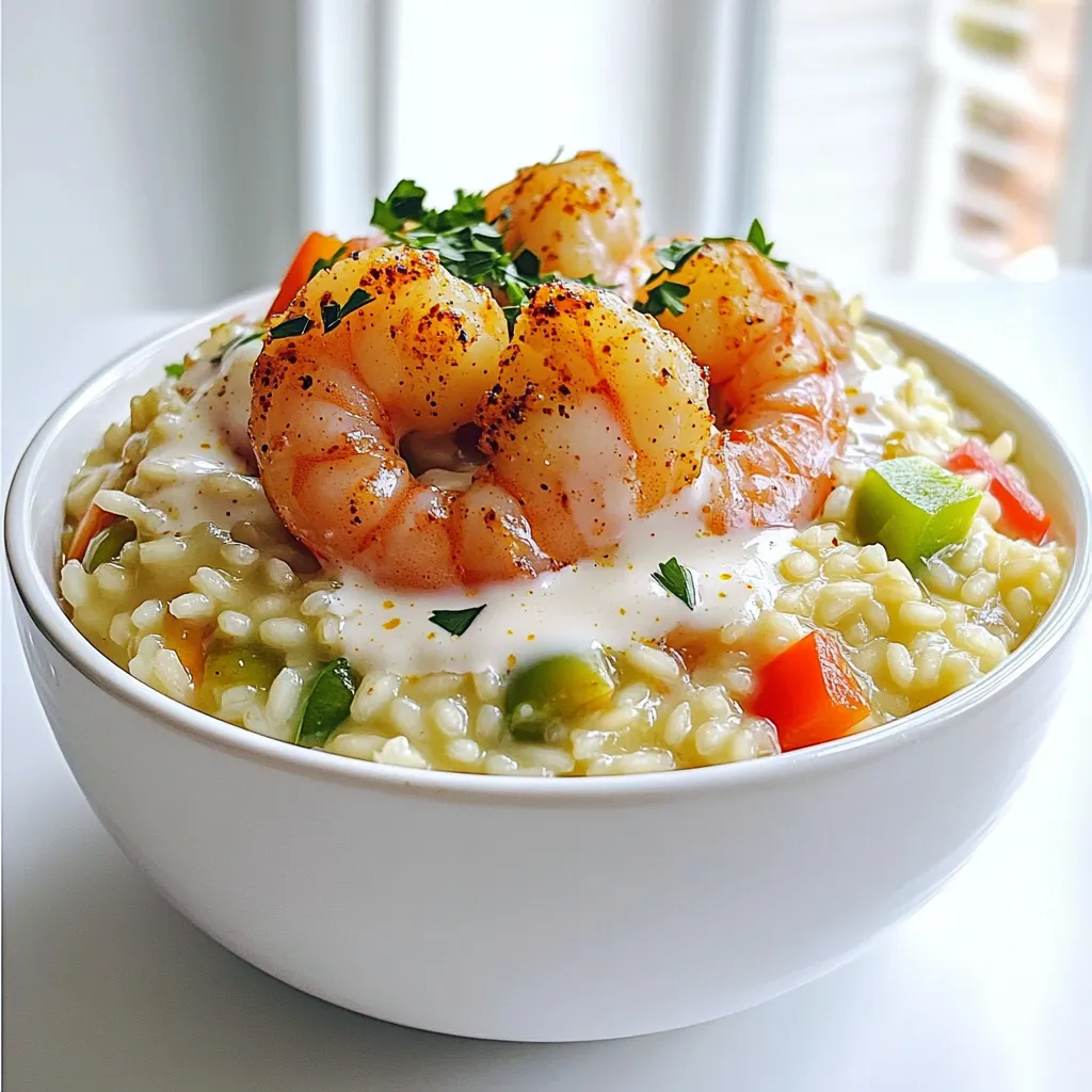 Creamy Cajun Shrimp Risotto One Pot Delight