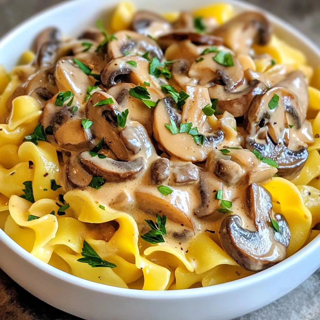 Creamy Mushroom Stroganoff Simple and Tasty Recipe