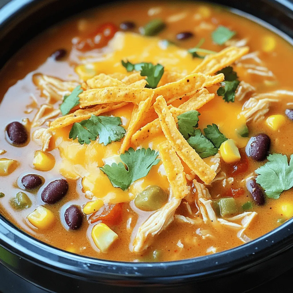 Creamy Chicken Enchilada Soup Slow Cooker Delight