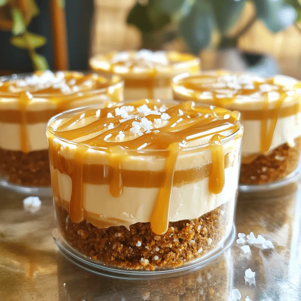 No-Bake Salted Caramel Pretzel Cheesecake Cups Delight