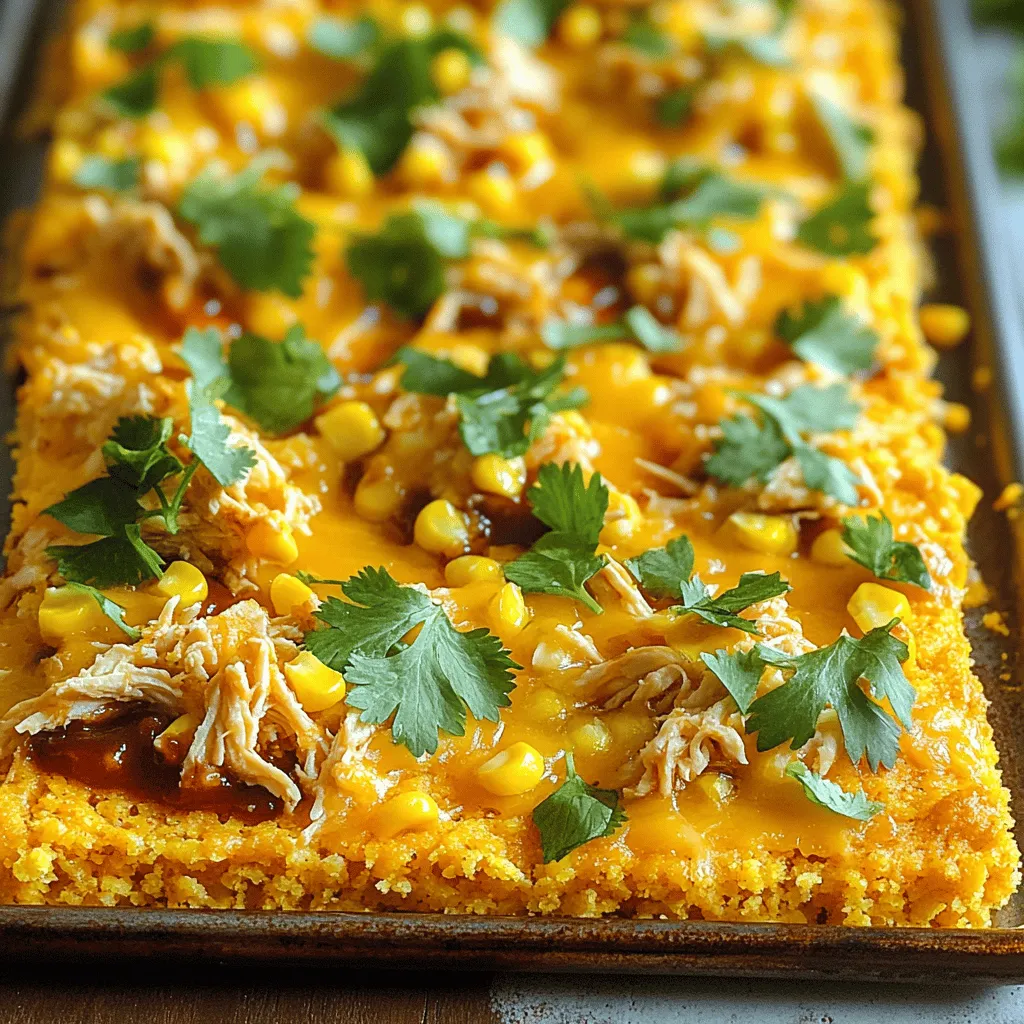 Sheet-Pan BBQ Chicken Cornbread Bake Delight