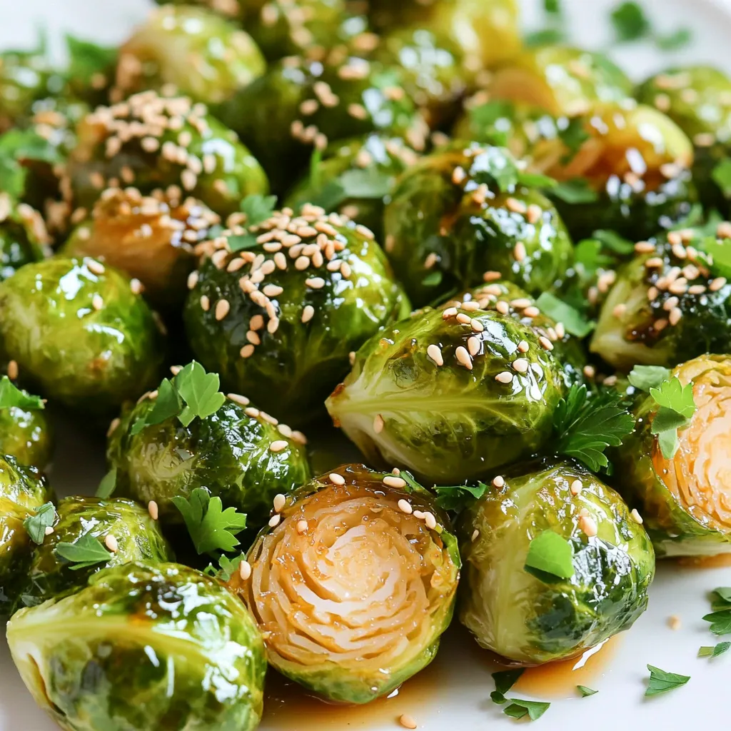 Air Fryer Honey Garlic Brussels Sprouts Delight