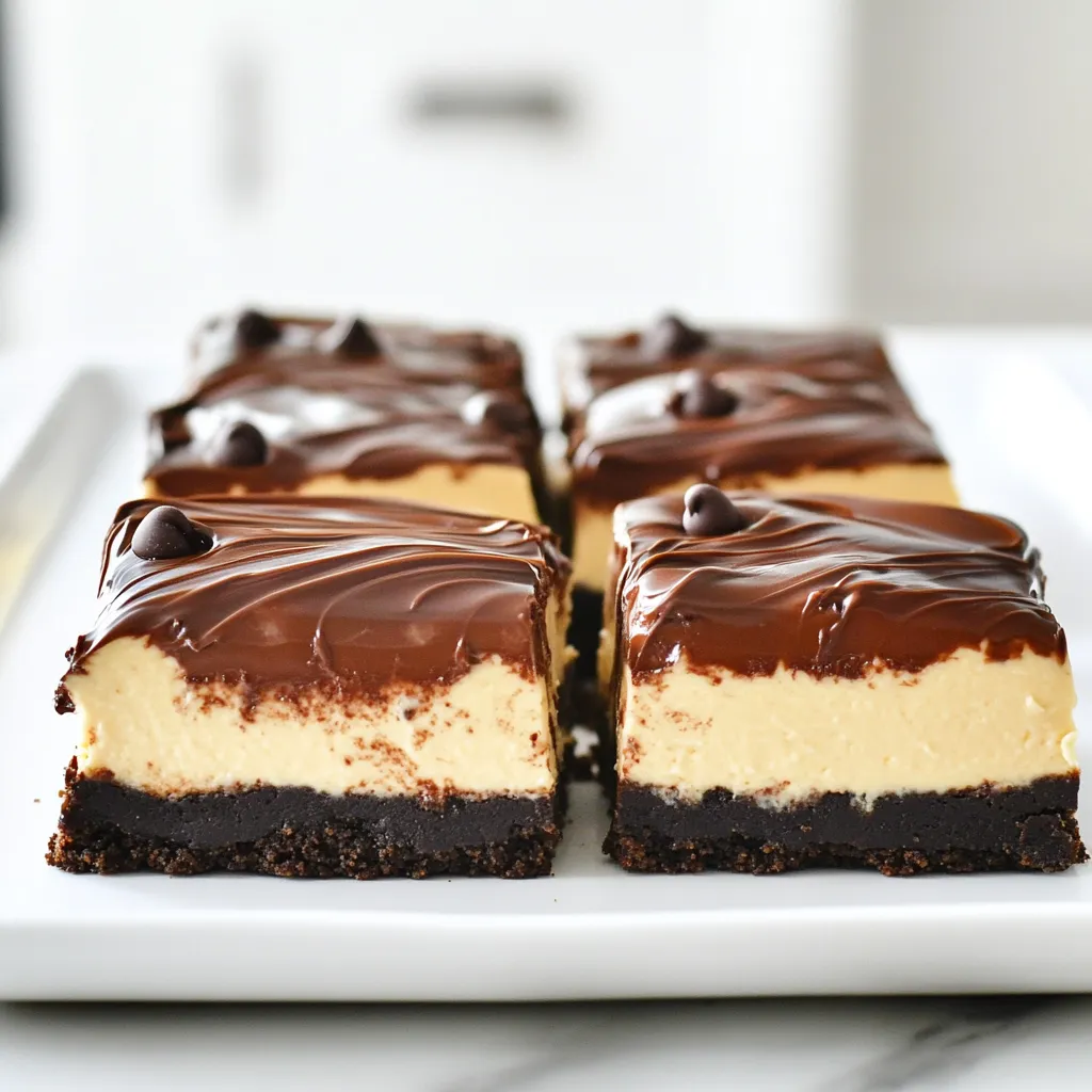 Chocolate Espresso Cheesecake Bars No Bake Delight