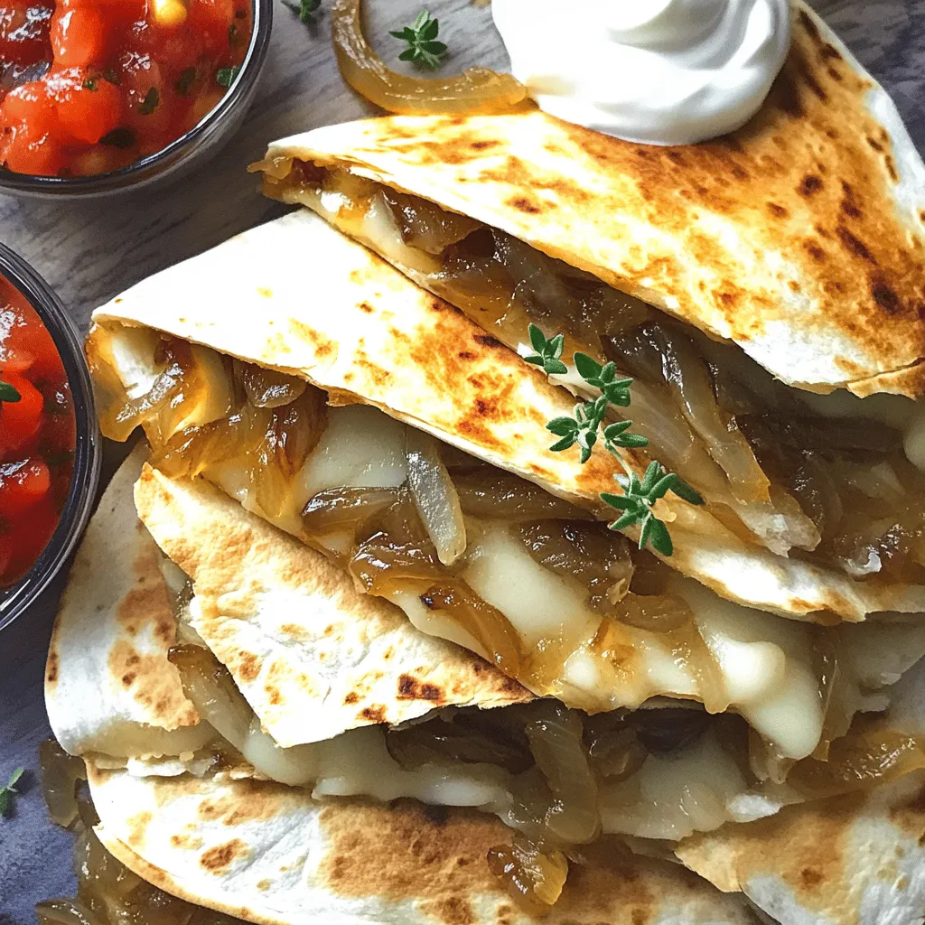Caramelized Onion Gruyere Quesadillas Tasty Delight