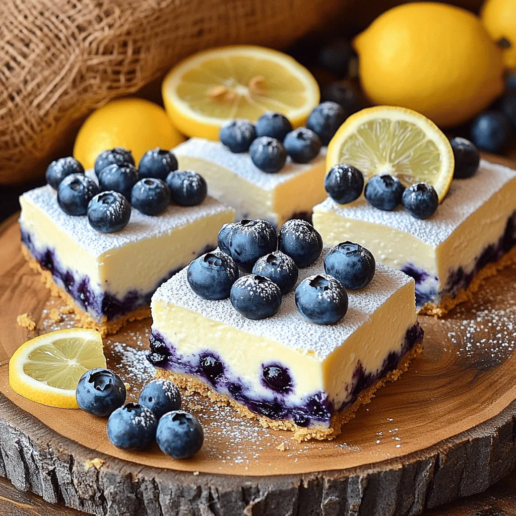 Blueberry Lemon Cheesecake Bars Easy and Delicious Treat