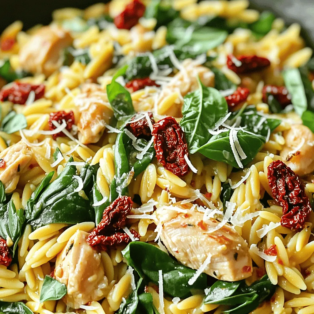 One-Pan Sun-Dried Tomato Chicken Orzo Delight