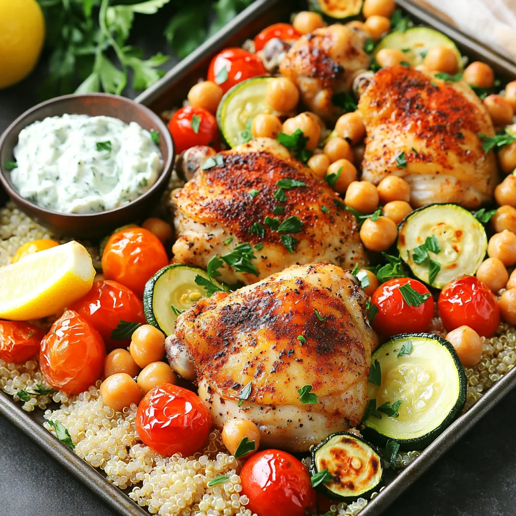 Sheet-Pan Mediterranean Chicken Bowls Flavorful Feast