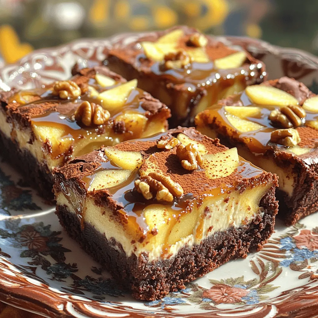 Caramel Apple Cheesecake Brownies Delightful Layered Treat