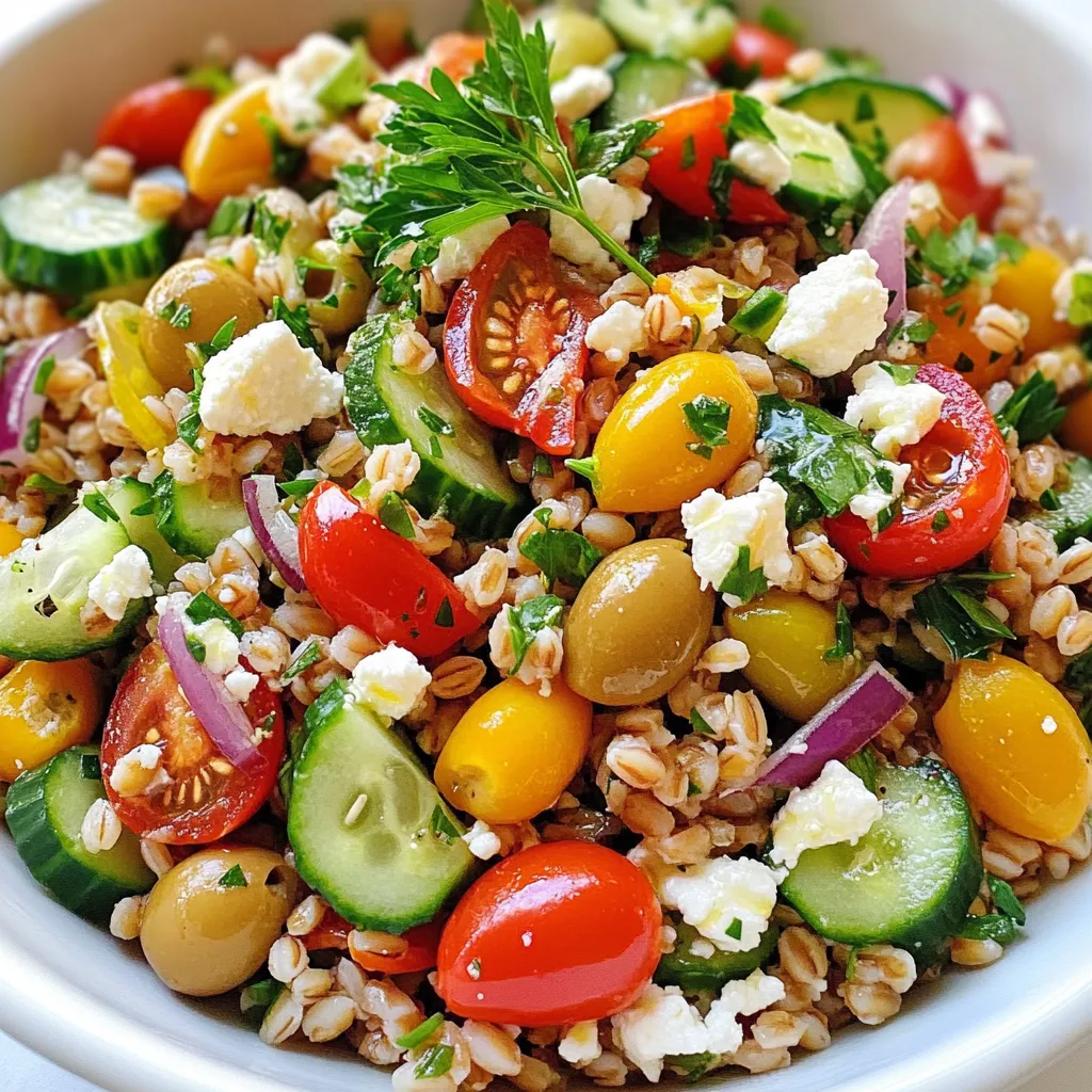 Mediterranean Farro Salad Wholesome and Satisfying Meal