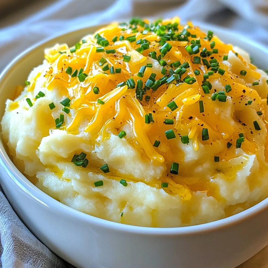 Cheesy Garlic Mashed Potatoes Creamy Side Delight