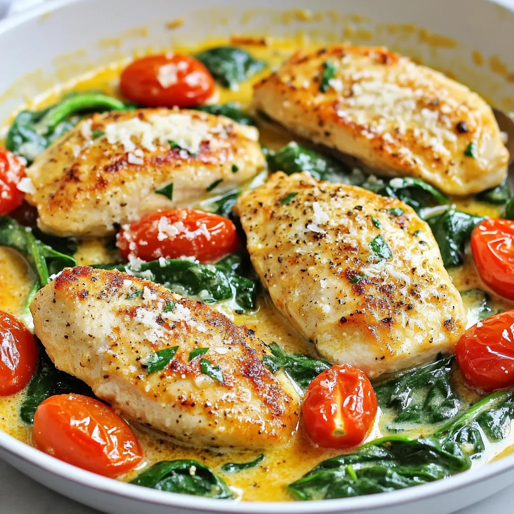 Keto Chicken Spinach Tomato Skillet Easy Weeknight Meal