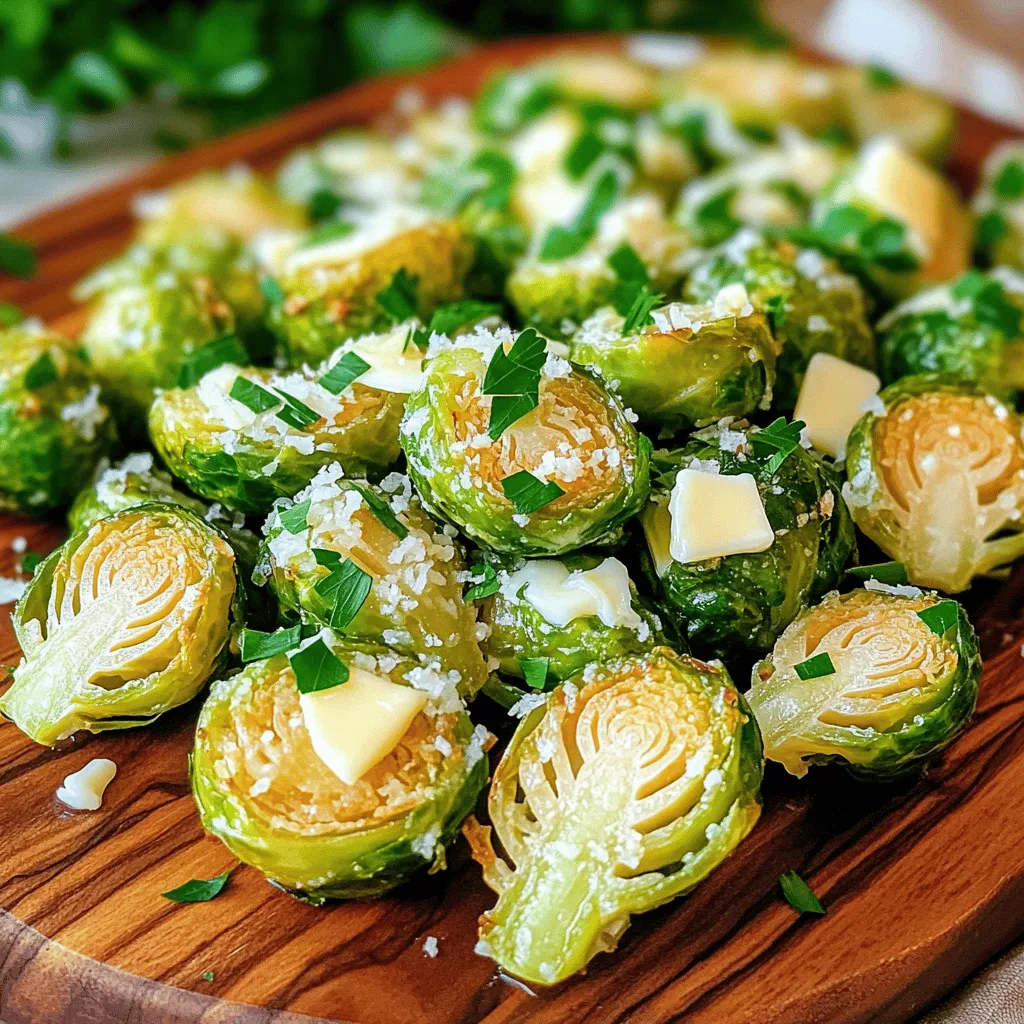 Crispy Garlic Butter Brussels Sprouts Delight Dish