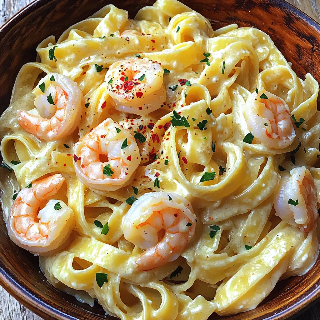 Minute Creamy Garlic Shrimp Pasta Quick and Easy Recipe
