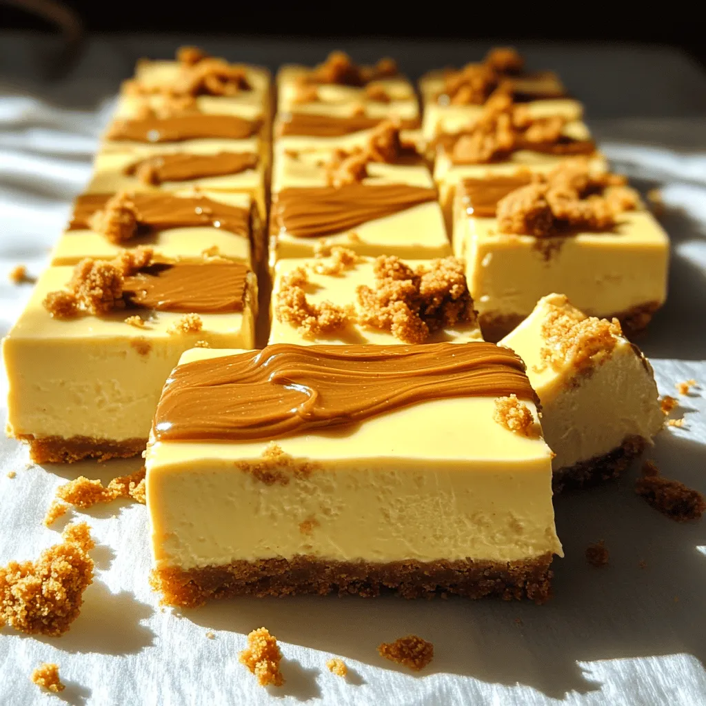 No-Bake Biscoff Cheesecake Bars Easy and Delicious Treat