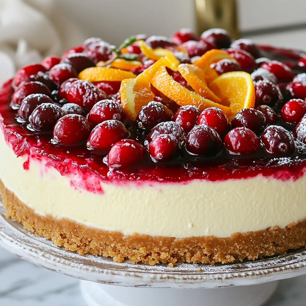 Creamy Cranberry Holiday Cheesecake Delight Recipe