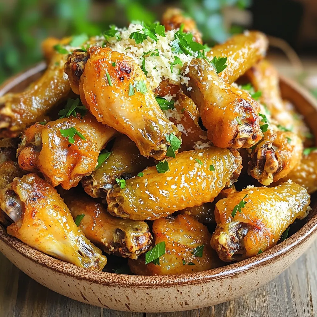Air Fryer Crispy Garlic Parmesan Wings Delight