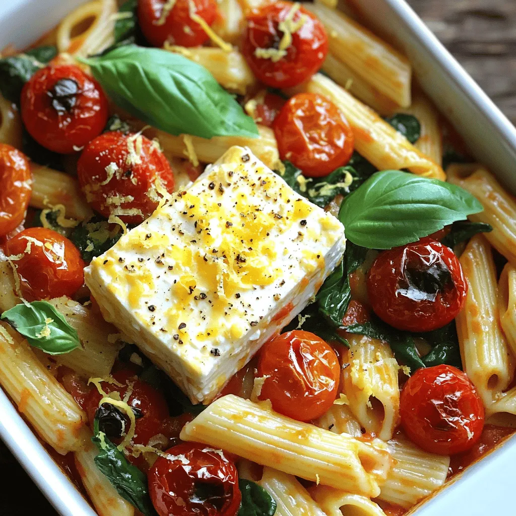 Baked Feta Tomato Pasta TikTok Style Delightful Dish