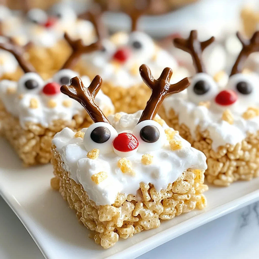 Reindeer Rice Krispie Treats Festive Holiday Delight