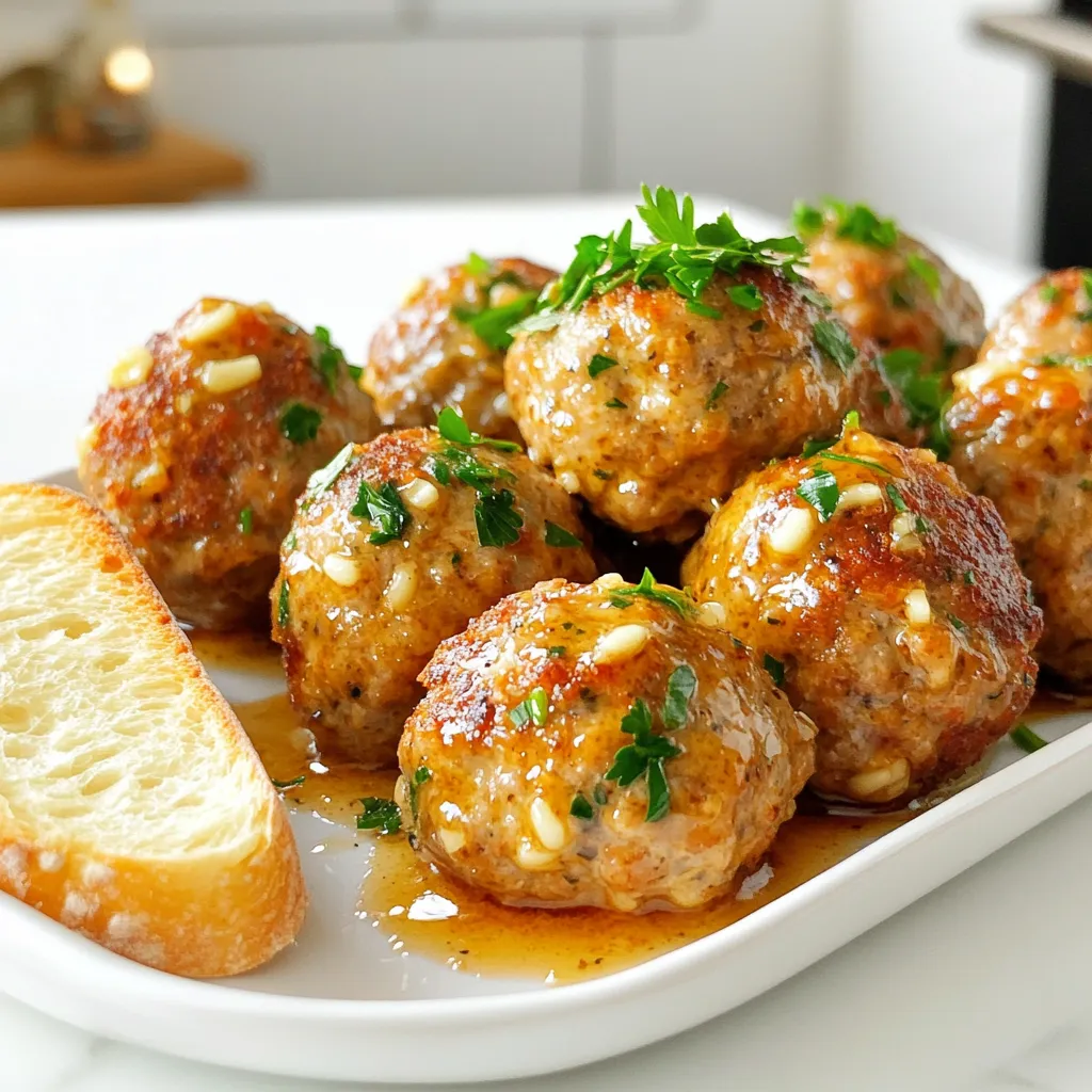 Garlic Butter Turkey Meatballs Simple and Tasty Recipe