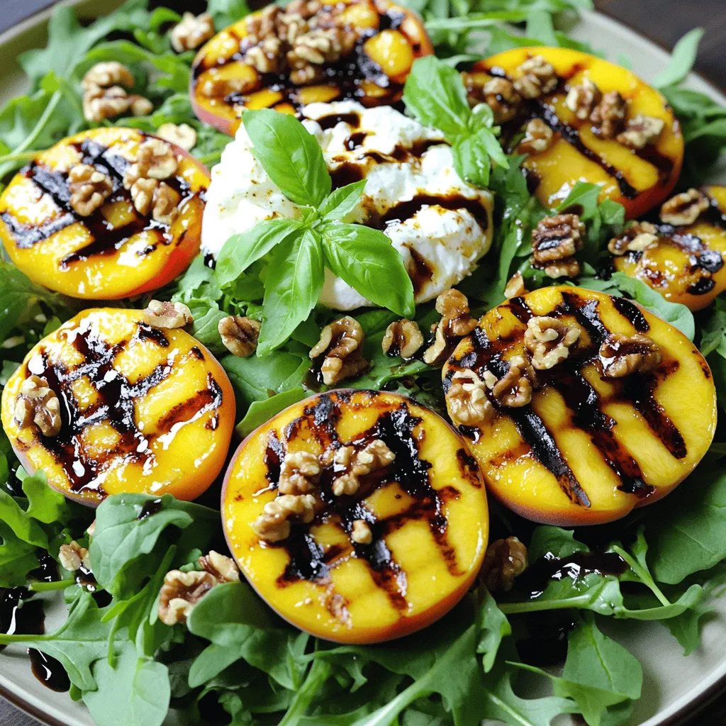 Grilled Peach Burrata Salad Fresh and Flavorful Dish