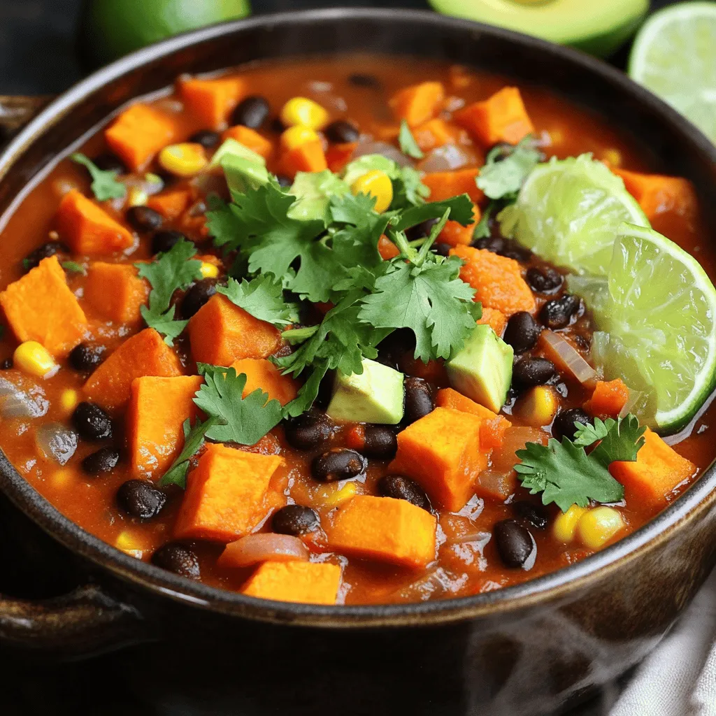 Sweet Potato Black Bean Chili Rich and Flavorful Dish