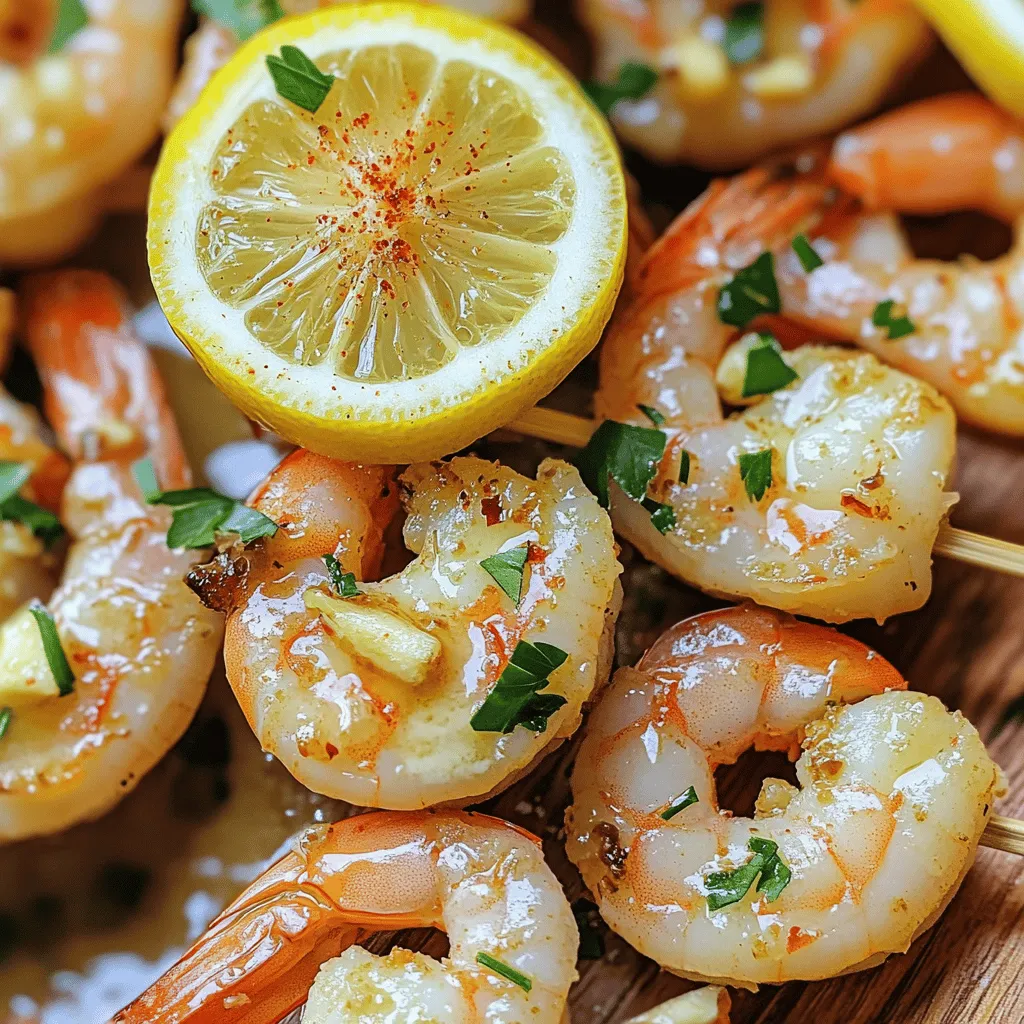 Air Fryer Garlic Butter Shrimp Skewers Tasty Delight