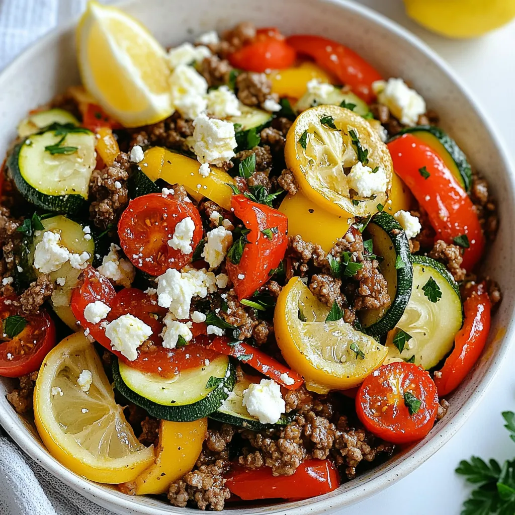 Mediterranean Ground Beef Stir Fry Flavorful and Easy