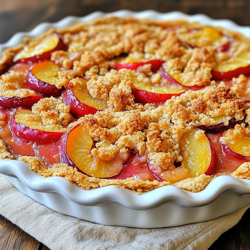 Classic Baking Plum Crumble Pie Delightful and Easy