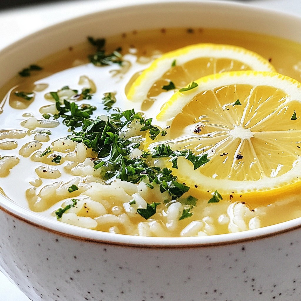 Greek Lemon Rice Soup Flavorful Comfort in a Bowl