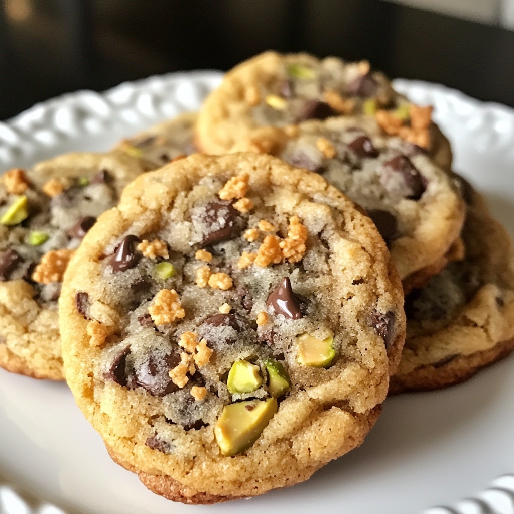 Crunchy Baking Pistachio Chocolate Chip Cookies Delight