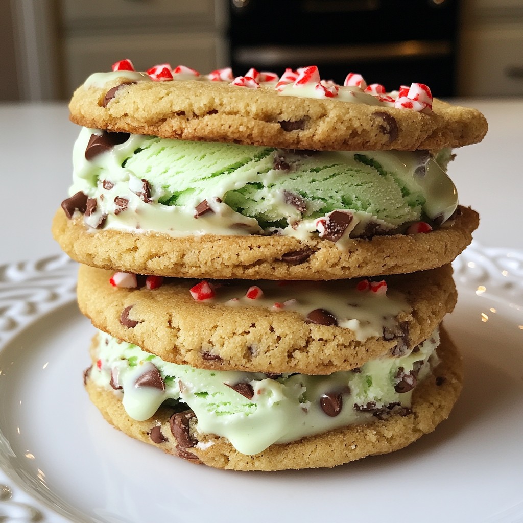 Mint Chocolate Chip Ice Cream Sandwiches Delightful Treat
