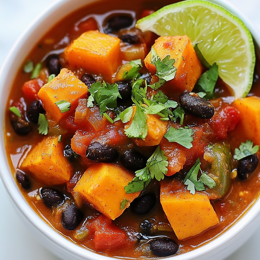 Sweet Potato Black Bean Chili Recipe to Savor