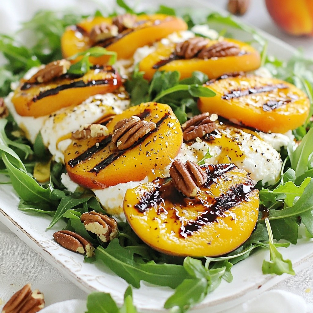 Grilled Peach Burrata Salad Fresh and Flavorful Delight