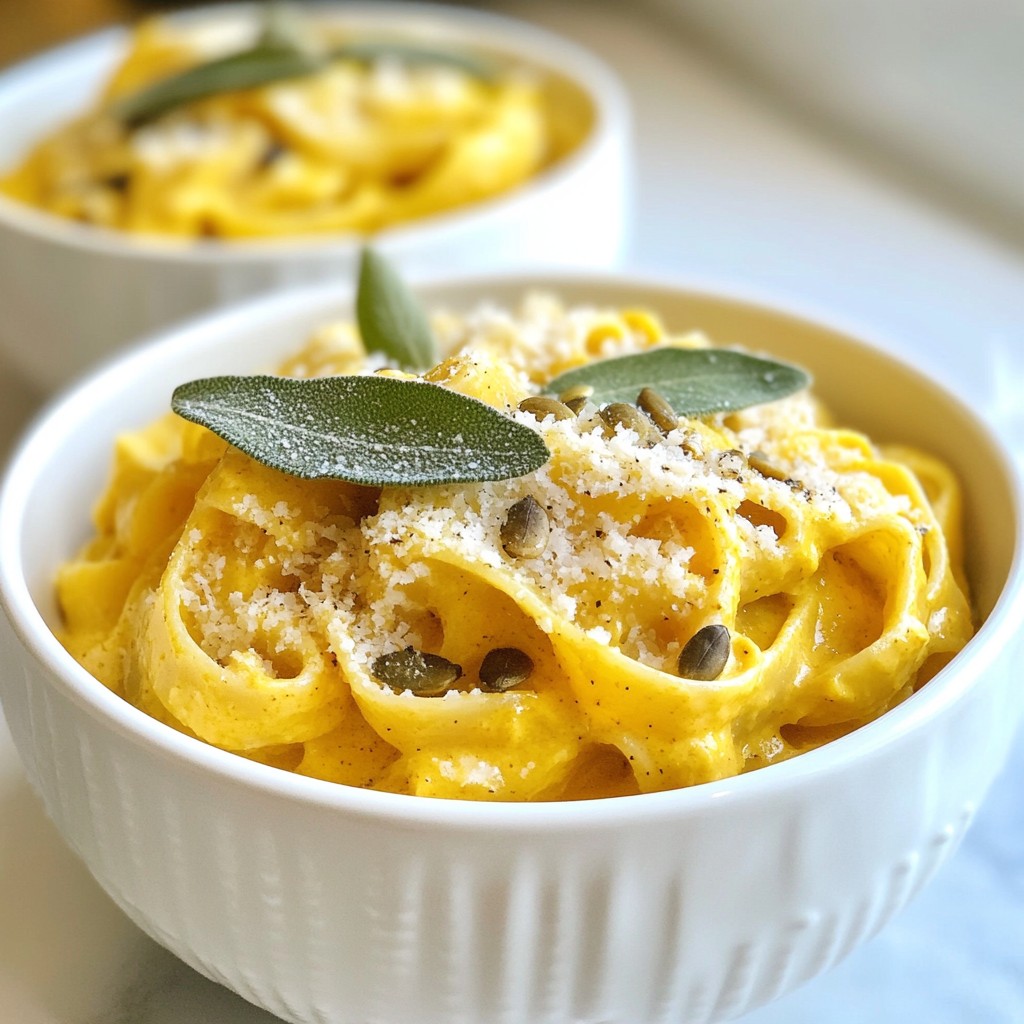 Pumpkin Alfredo Pasta Creamy and Comforting Dish