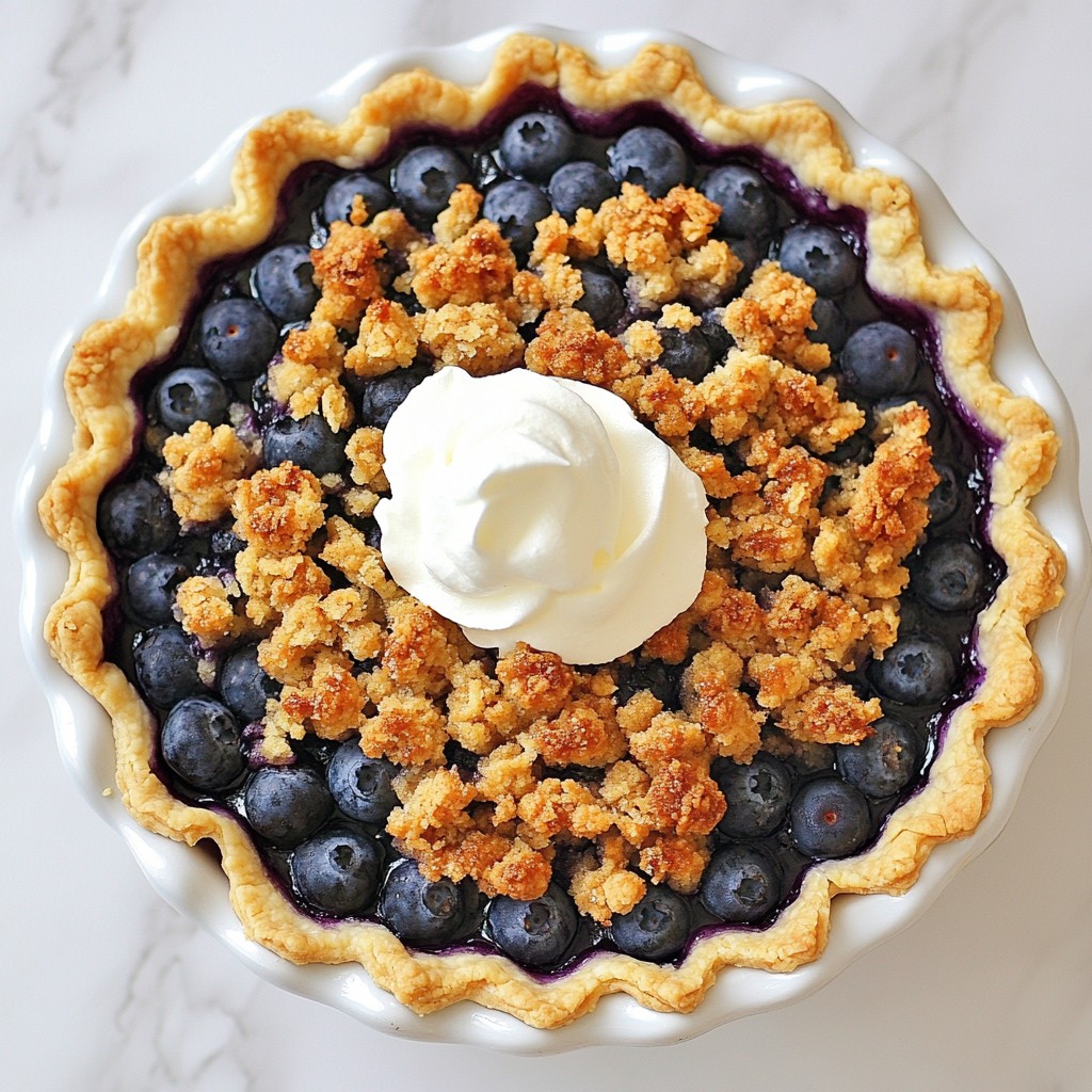Sweet Baking Blueberry Crumble Pie Delightful Recipe